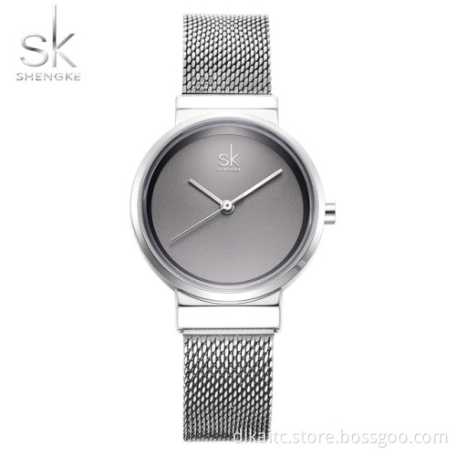 Shengke Blue WristWatch Women Watch Luxury Brand Steel Ladies Quartz Women Watches 2019 Relogio Feminino Montre Femme